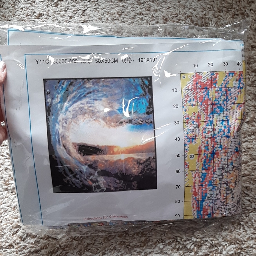 Ocean Wave Cross Stitch Kit
